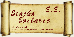 Stajka Svilarić vizit kartica